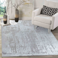 Modern Serenity Thick Area Rugs - Grey / 200cm
