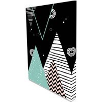 'Abstract Geometric Scandinavian' Graphic Art Print on Canvas - Green / 91cm / 61cm - thumbnail 1