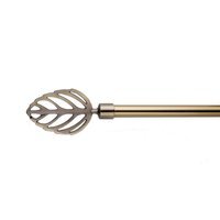 Linden Curtain Pole - Antique Brass / 120cm