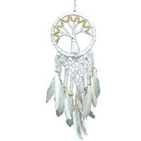 Tree of Life Dreamcatcher Pure  Natural 16cm - White