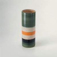 Kiso Large Black and Cream Finish Vase - Clay 100%