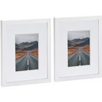 "Photo Frames with 4x6"" Mount - 8x10"" - White - Pack of 2 - White" - thumbnail 1