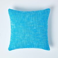 Homescapes Nirvana Cotton Cushion Cover - Teal / Machine washable at 40 deg. C / 60cm