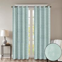 Embossed Eyelet Curtains - Duck Egg / 46cm / 54cm