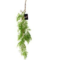 Artificial Hanging Maidenhair Fern Plant Dark Green - Green