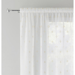 Pair of Destiny Gold Metallic Diamond Print Sheer Voile Panels - Gold / 183cm - thumbnail 3