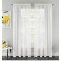 Pair of Destiny Gold Metallic Diamond Print Sheer Voile Panels - Gold / 183cm - thumbnail 1