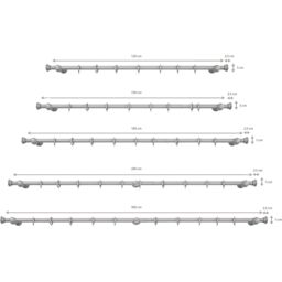 28 mm Wooden Curtain Poles Fixed Length - Orange / 240cm - thumbnail 4