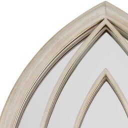 MirrorOutlet Gothic Arch Large Outdoor Garden Wall Mirror 190 x 75cm - Stone - thumbnail 4