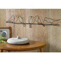 Art for the Home Bird on a Wire Metal Wall Art - Black