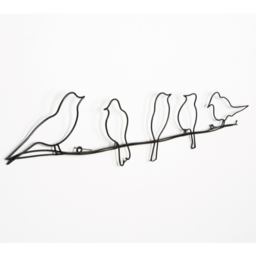 Art for the Home Bird on a Wire Metal Wall Art - Black - thumbnail 3