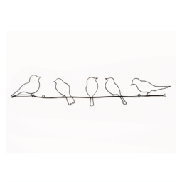 Art for the Home Bird on a Wire Metal Wall Art - Black - thumbnail 2