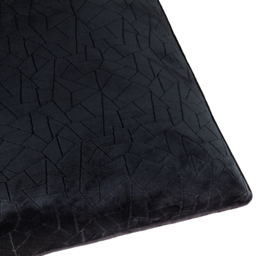 Malans Cut Velvet Piped Cushion - Black / 80 Feather 20 Polyester - thumbnail 4