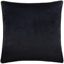 Malans Cut Velvet Piped Cushion - Black / 80 Feather 20 Polyester - thumbnail 2