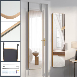 Door Hanging Full Length Mirror - Gold - thumbnail 4