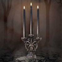 Baphomet's Radiance Candelabra with LED Candles - 46cm