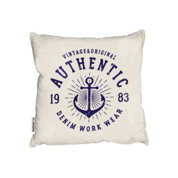 Vintage Anchor Logo Outdoor Cushion - Blue / 60cm - thumbnail 2