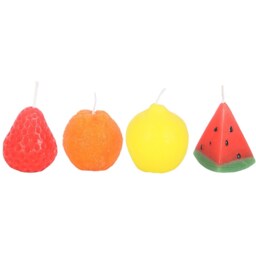 Set of 4 Fruit Shaped Candles - Multicolour - thumbnail 3