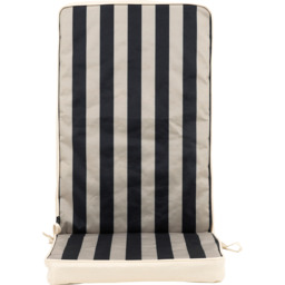 icon Double-Sided High Back Outdoor Seat Pad, Set of 2 - Black - thumbnail 3
