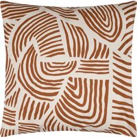 Abstract Neutral Outdoor Cushion - Brick - thumbnail 1