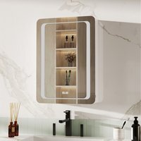 LED Bathroom Mirror Cabinet with Smart Control - Silver