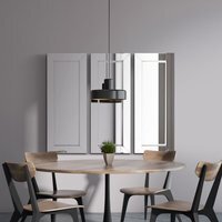 3 x Horsley All Glass Modern Dress Mirror - Silver - image 1