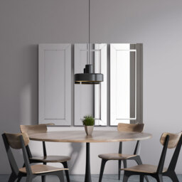 3 x Horsley All Glass Modern Dress Mirror - Silver - thumbnail 2