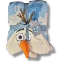 Disney Boutique Frozen Olaf Knitted Fleece Throw - Light Blue
