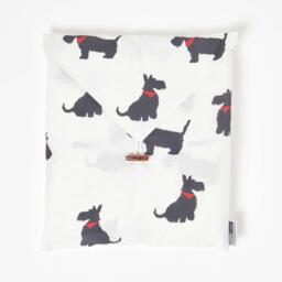 Scottie Dog Printed Duvet Covet Set with Pillowcase - White / Superking - thumbnail 4