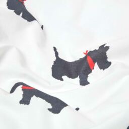 Scottie Dog Printed Duvet Covet Set with Pillowcase - White / Superking - thumbnail 3