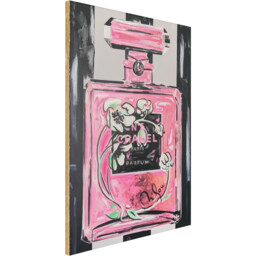 Floral Perfume Bottle Gold Edged Canvas - thumbnail 2