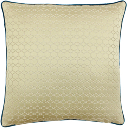 Highbury Jacquard Cushion - Emerald-Gold - thumbnail 2