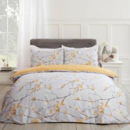 Dreamscene Spring Blossoms Print Duvet Cover Bedding Set - Yellow / Superking - thumbnail 3