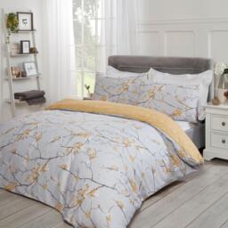 Dreamscene Spring Blossoms Print Duvet Cover Bedding Set - Yellow / Superking - thumbnail 2