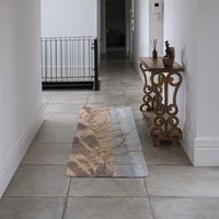 Australia with turquoise surf waves of the pacific ocean Designer Runner Rug - Brown - thumbnail 1