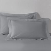 Luxury T200 Cotton Oxford Pillowcase Pair - Grey - image 1