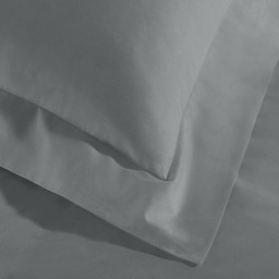 Luxury T200 Cotton Oxford Pillowcase Pair - Grey - thumbnail 2