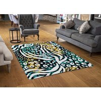 Tropical Leaves  Animal Print Rug - Green / 150cm - image 1
