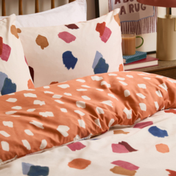 Astrid Reversible Soft Touch Duvet Cover Set - Multi/Orange / Single - thumbnail 3