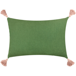 Delphine Floral Tasselled Cushion - Coral / 1.347kg - thumbnail 3