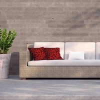Leopard print in red Outdoor Cushion - Red / 60cm - thumbnail 1