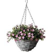 Artificial Floral Hanging Basket - Mixed
