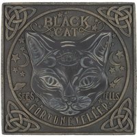 Something Different Black Cat Stepping Stone Ornament - Black/Brown
