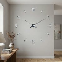 Verdian DIY Mirrored Wall Clock - Silver