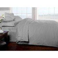 200 Thread Count Cotton Quilt Cover - Silver / Single - image 1