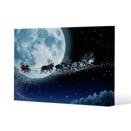 Magic Santa'S Sleigh Gallery Canvas - Blue / 77cm / 51cm - thumbnail 2