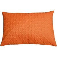Homescapes Ultrasonic Quilted Embossed Cushion Cover - Orange / 74cm