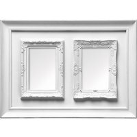 Maren White Plastic Two Photo Frame - White