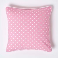 Cotton Polka Dots Cushion Cover - Pink / 45cm - image 1