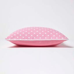 Cotton Polka Dots Cushion Cover - Pink / 45cm - thumbnail 3